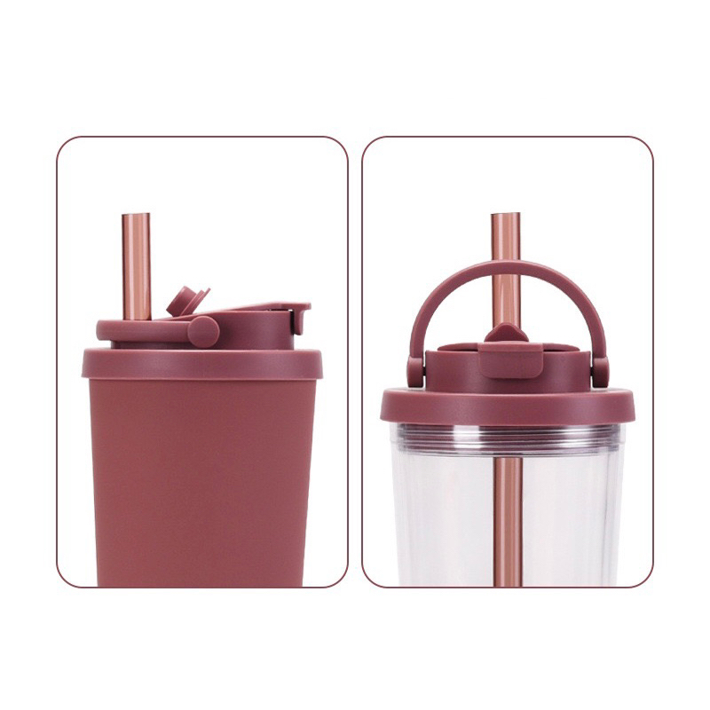 Ống hút tái chế nhựa Tritan 26cm loại dày an toàn sử dụng hút trân châu trà sữa