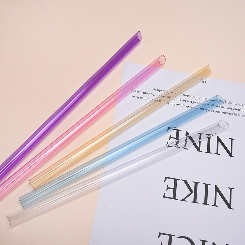 Ống hút tái chế nhựa Tritan 26cm loại dày an toàn sử dụng hút trân châu trà sữa