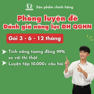 HOCMAI - Phòng luyện đề thi Đánh giá năng lực ĐHQG Hà Nội - HSA - Gói 3, 6, 12 tháng - Toàn quốc [Evoucher]