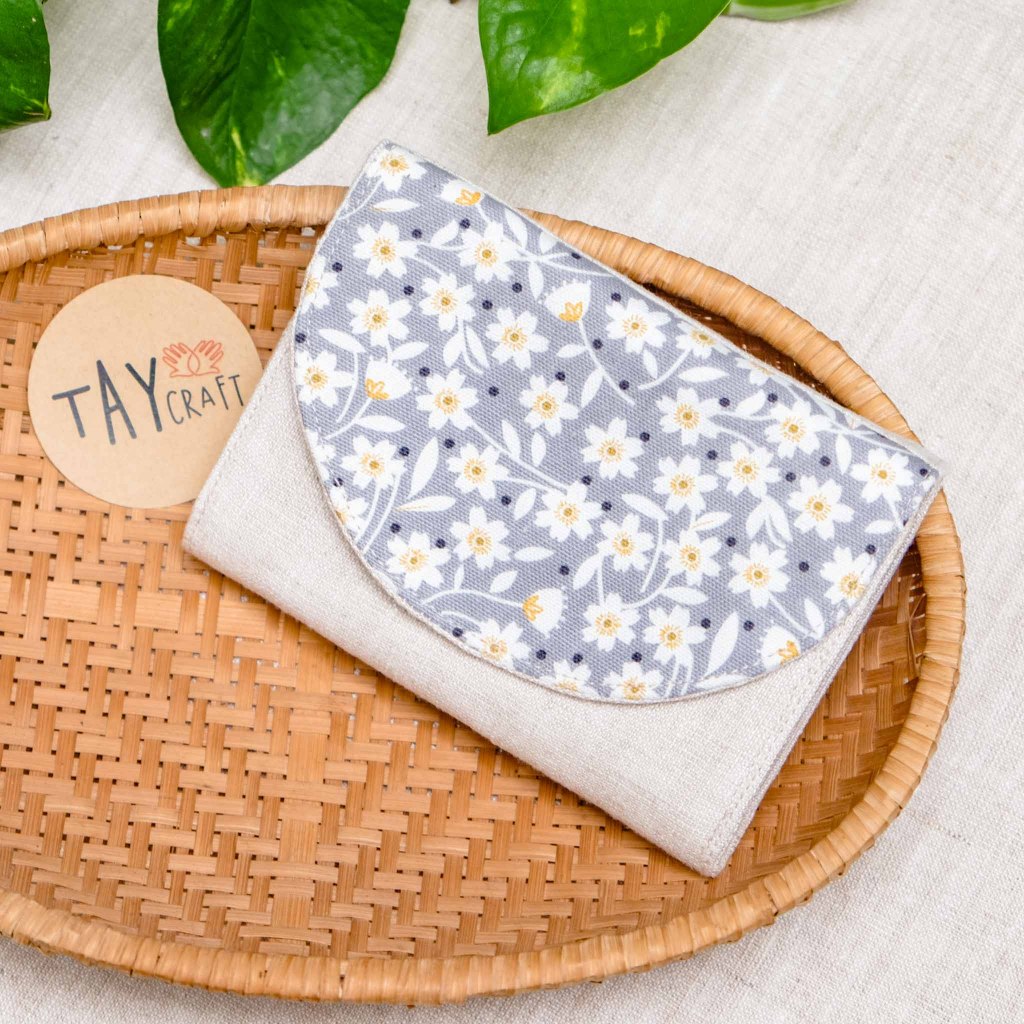 Ví mini cầm tay handmade có nắp gập