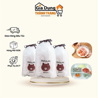 [ combo200tui ]Màng bọc thực phẩm co giãn tái sử dụng có chun bọc đồ ăn rất nhanh