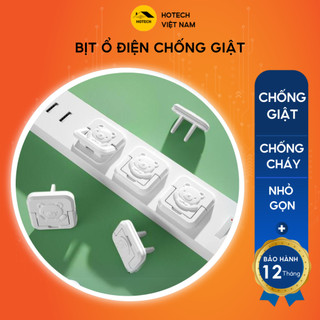 Nút bịt ổ điện chống giật chống cháy an toàn HOTECH thiết kế nhỏ gọn có chốt chắc chắn bảo vệ an toàn cho bé BITODH