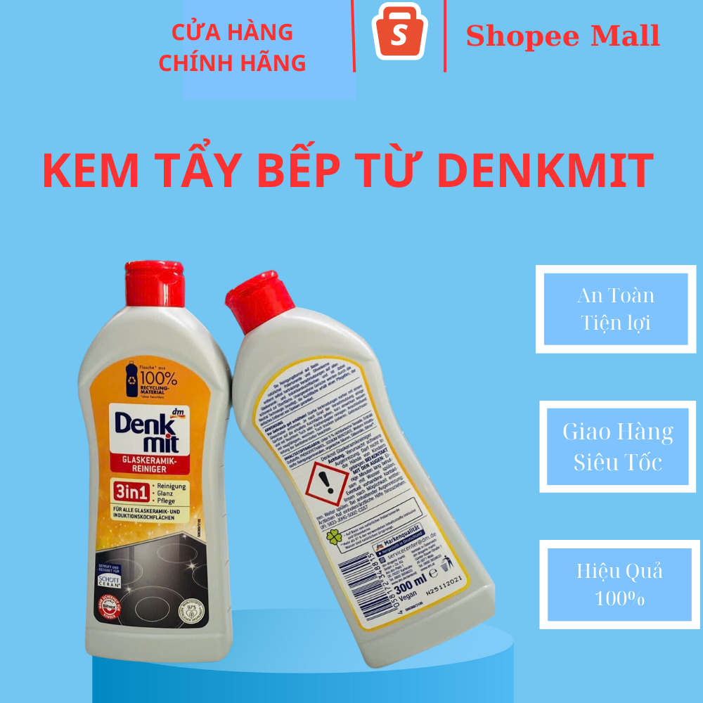 KEM TẨY ĐA NĂNG CÁC THIẾT BỊ INOX DENKMIT SCHEUERMILCH CHAI 750ML, ĐỨC
