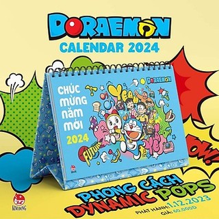 Lịch để bàn Doraemon 2024