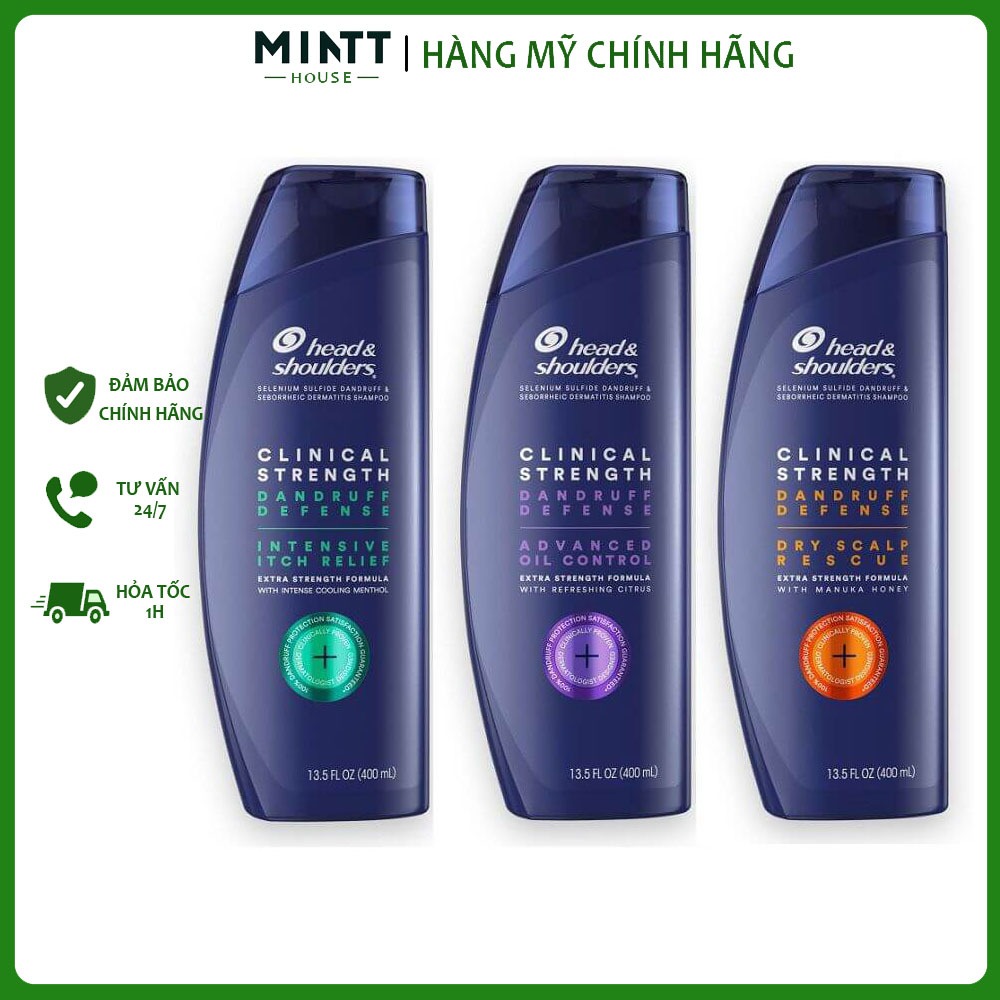 Dầu gội Head & Shoulders Mỹ Clinical Strength 400ml