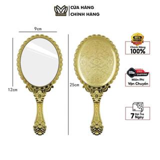 Gương soi cầm tay công chúa cao cấp dễ thương siêu bền không gỉ dùng trong trang điểm làm đẹp