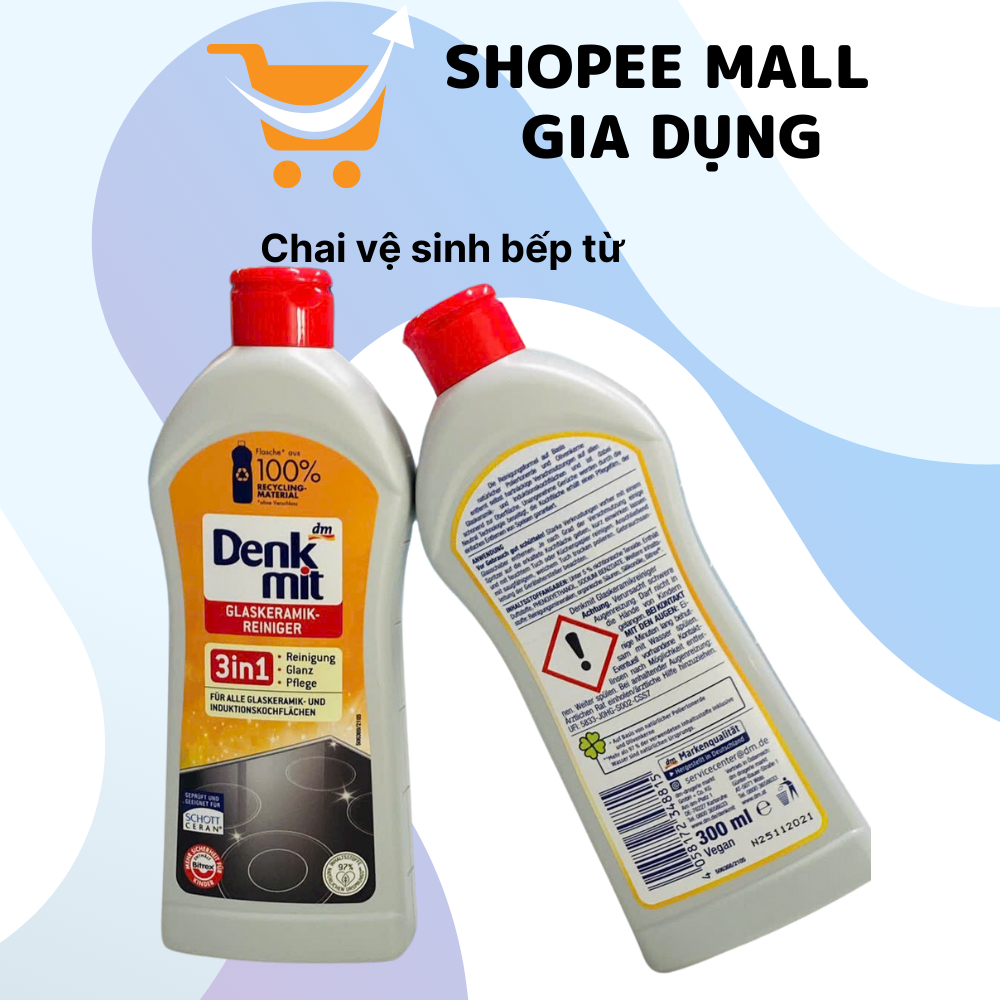 Chai vệ sinh mặt bếp từ Denkmit chai 300ml - Chính Hãng ❤️❤️❤️