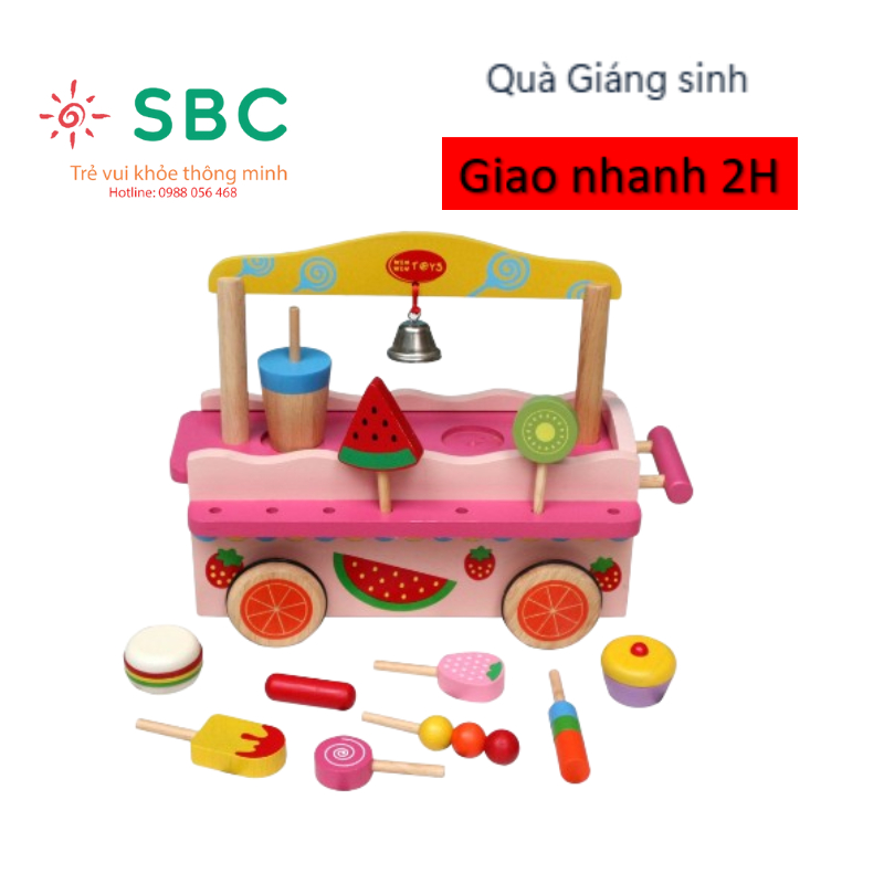 Đồ chơi gỗ Winwintoys Gian hàng cho bé (xe bán kem vui vẻ)