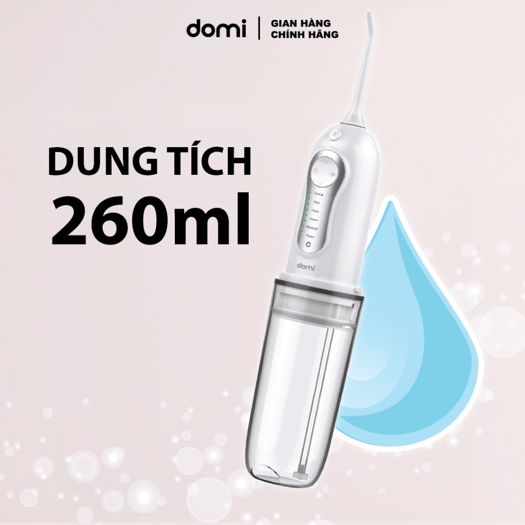 Tăm Nước Domi DM823 Pro Cầm Tay Công Nghệ Chống Nước Đạt Chuẩn IPX7