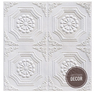 Xốp dán tường 3d giả da hoa văn, kích thước 70x70 cm