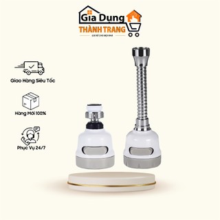 ĐẦU VÒI RỬA BÁT TĂNG ÁP XOAY 360 ĐỘ - 3 CHẾ ĐỘ - Vòi nối Tăng Áp lực Nước Cho Bồn Rửa Chén, Bồn Rửa Tay [ đầu vòi tròn ]
