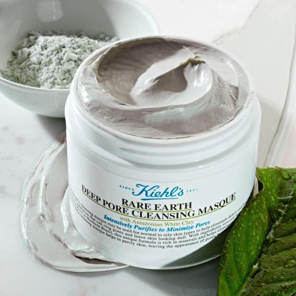 Mặt Nạ Đất Sét Kiehl's Rare Earth Deep Pore Cleansing Masque Làm Sạch Sâu Se Khít Lỗ Chân Lông, giảm mụn đầu đen