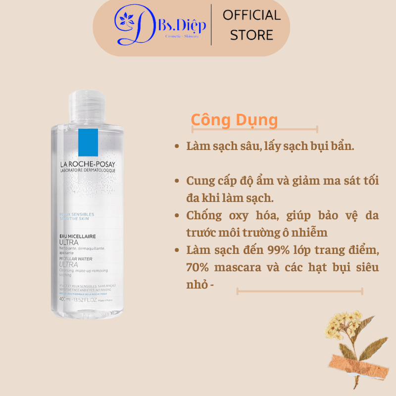 Nước tẩy trang La Roche Posay Effaclar EAU Micellar Ultra Water  / Ultra Water Sensitive  400ml