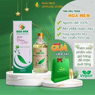 Tinh Dầu Tràm Nguyên Chất Hoa Nén 100ml - Dầu tràm giữ ấm cơ thể, chiết xuất 100% từ lá tràm gió