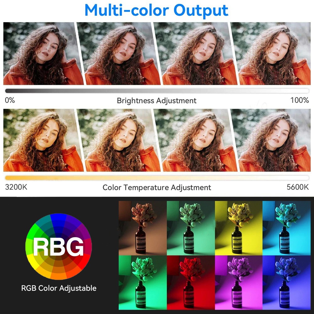 Đèn LED 50W U600 U800 RGB Chỉnh Màu ,Đèn Chụp Ảnh Phòng Thu Ánh Sáng Quay Video Chiếu Sáng Chụp Ảnh- Quay Video