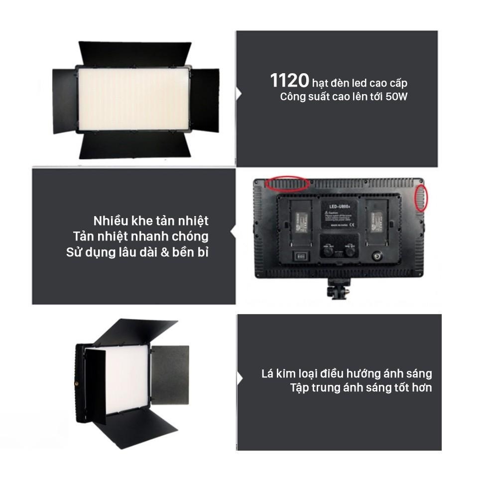 Đèn LED 50W U600 U800 RGB Chỉnh Màu ,Đèn Chụp Ảnh Phòng Thu Ánh Sáng Quay Video Chiếu Sáng Chụp Ảnh- Quay Video