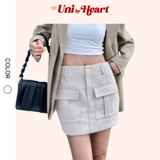 Chân váy da lộn Liilie Skirt CVD02 dáng chữ A, có túi, phong cách trẻ trung, năng động - Uni By Heart