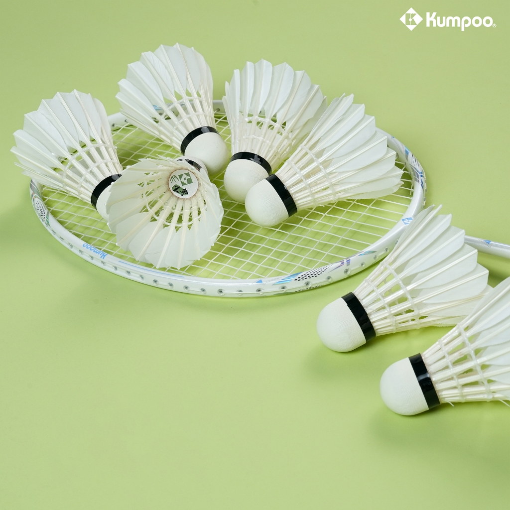 Quả cầu lông Kumpoo Bamboo chính hãng, hộp cầu, ống cầu lông 12 quả siêu bền, chịu va đập tốt, cho thi đấu và tập luyện