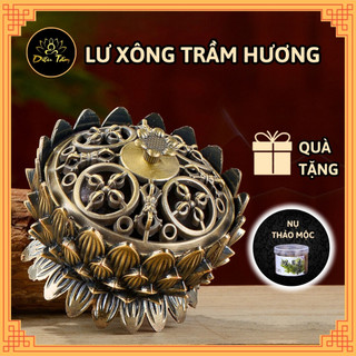 lư xông trầm hương tặng trầm nụ ,shop Diệu Tâm lư dứa +nụ