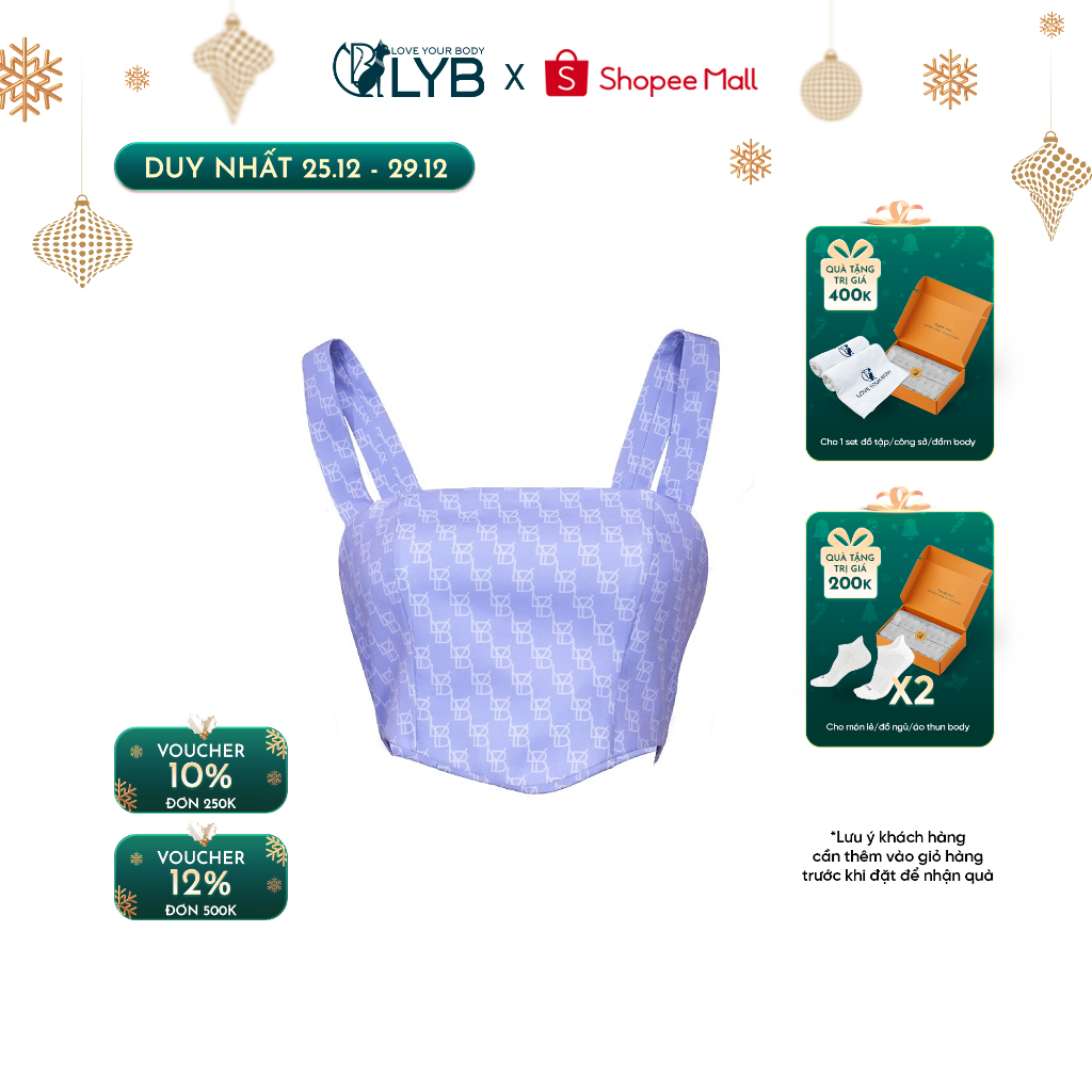 Áo bra ôm màu tím cao cấp LYB