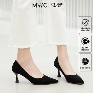 Giày cao gót mwc g011 - giày cao gót mũi nhọn chất liệu da lộn thời trang