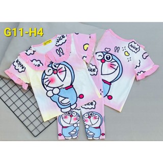 MÃ G11 SIZE 21-42KG PIZAMA TAY NGẮN QUẦN DÀI BÉ GÁI THUN LẠNH 3D