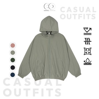  Áo khoác gió 2 lớp unisex Andar oversize form boxy vải dệt chống tia UV, chống thấm nhẹ - 5 Màu
