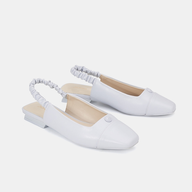 Giày Búp Bê Nữ 3cm Thời Trang JUNO Nhún Hậu BB03119