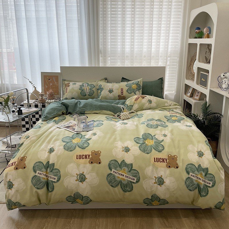 BỘ CHĂN GA GỐI COTTON POLY NHẬP KHẨU 100%  NHIỀU HỌA TIẾT HOA LÁ - ĐỦ KÍCH THƯỚC