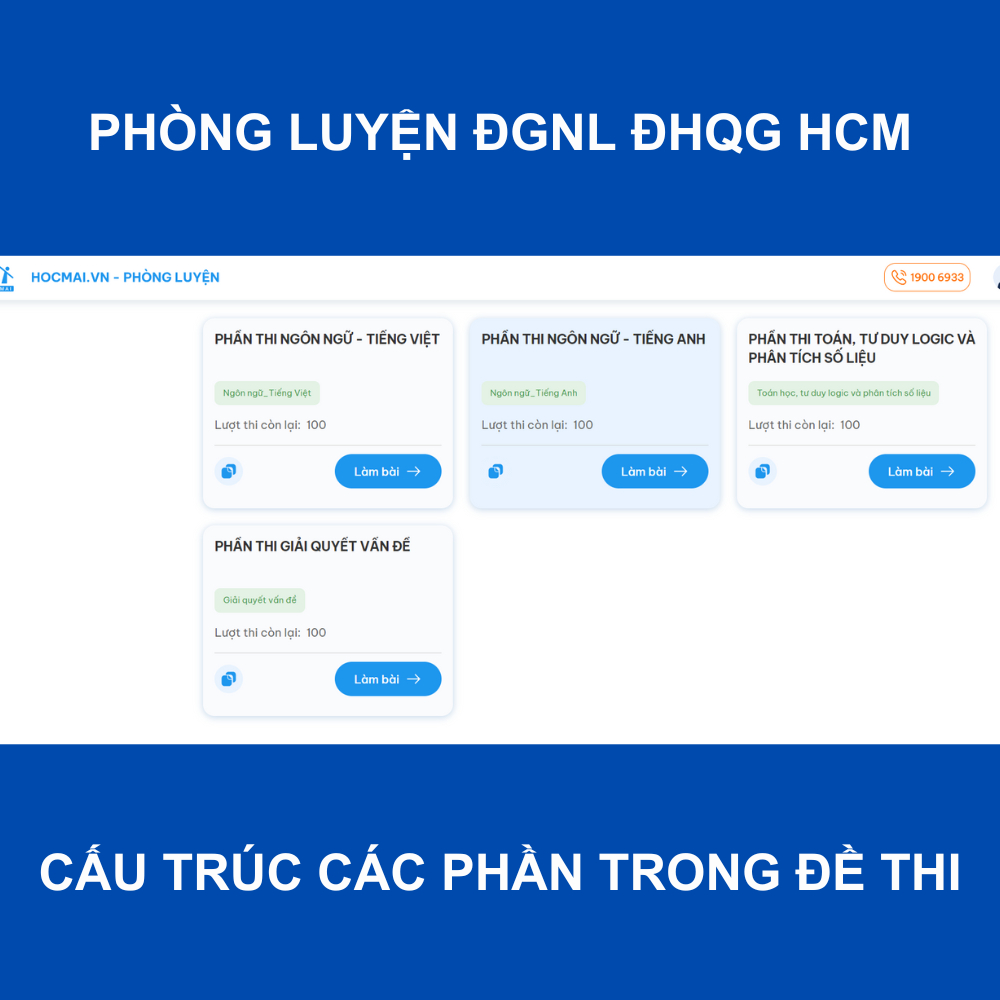 HOCMAI - Phòng luyện thi Đánh giá năng lực Đại học Quốc Gia TPHCM - VNUHCM - Gói 3, 6, 12 tháng - Toàn quốc [Voucher]