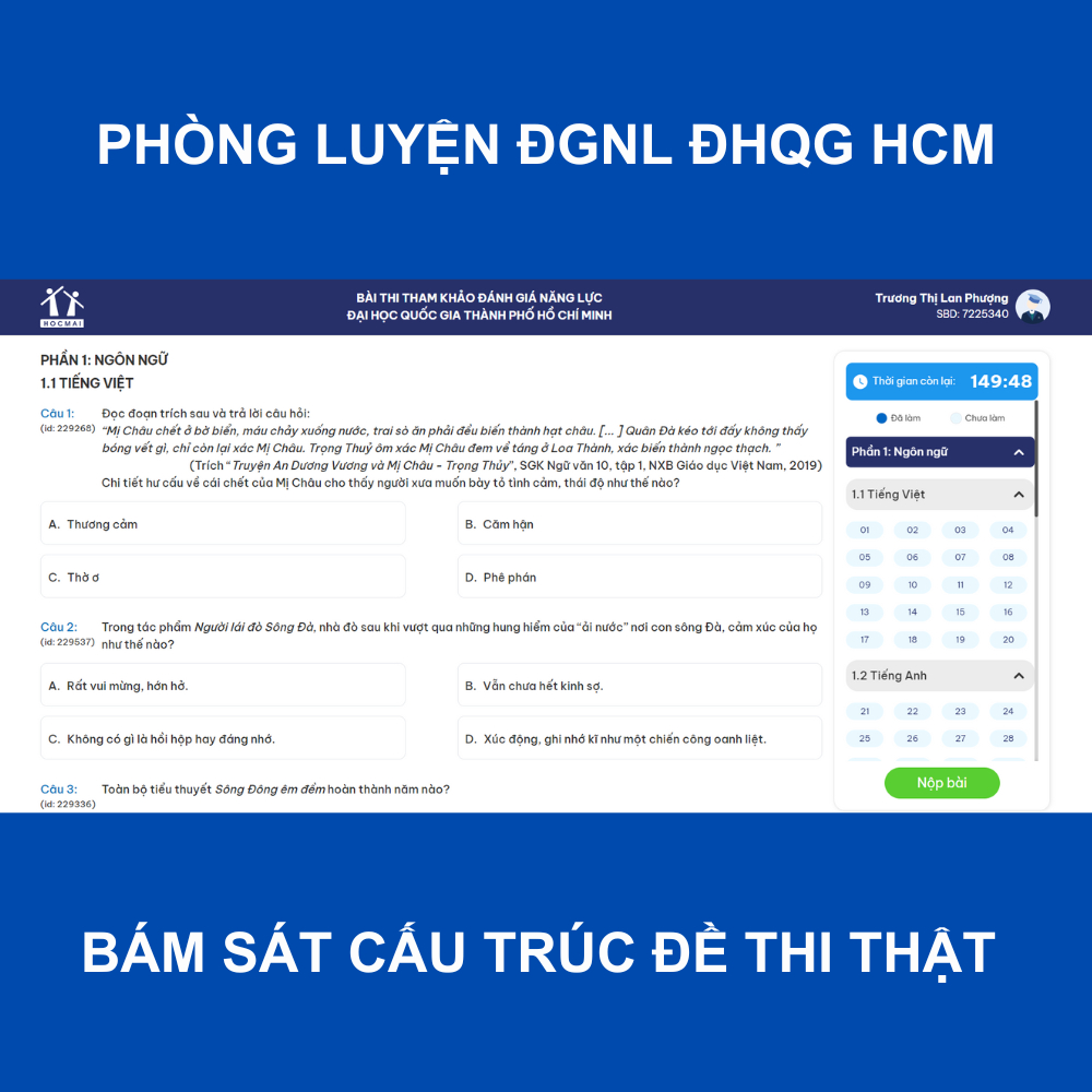 HOCMAI - Phòng luyện thi Đánh giá năng lực Đại học Quốc Gia TPHCM - VNUHCM - Gói 3, 6, 12 tháng - Toàn quốc [Voucher]