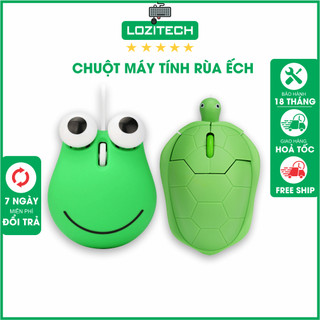 chuột máy tính có dây văn phòng hình chú ếch đáng yêu Hàng chính hãng bảo hành 12 tháng