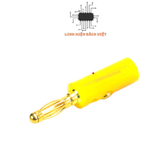 Jack bắp chuối đực 4mm mạ vàng màu vàng chất lượng tốt