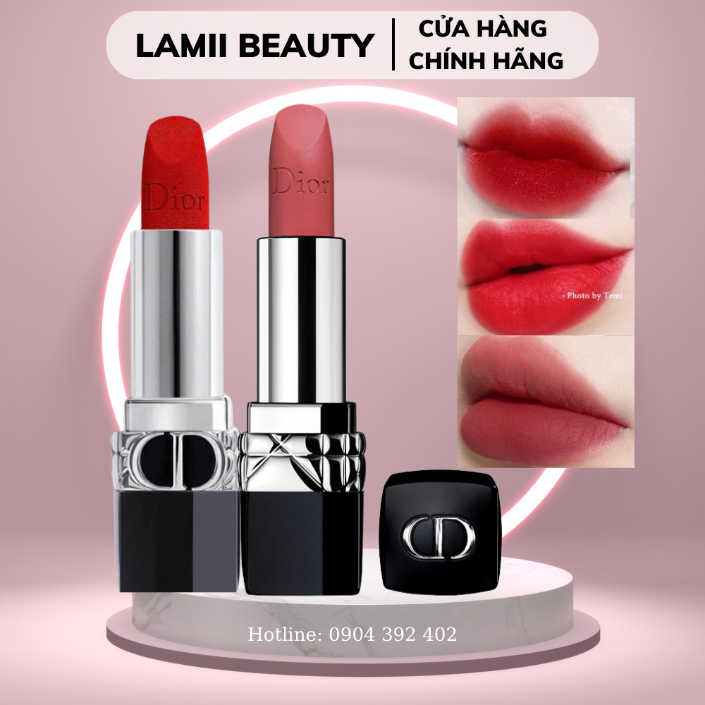 CHÍNH HÃNG Son lì Rouge Dior Velvet Couture Colour Lipstick 999, 782, 888, 720, 760