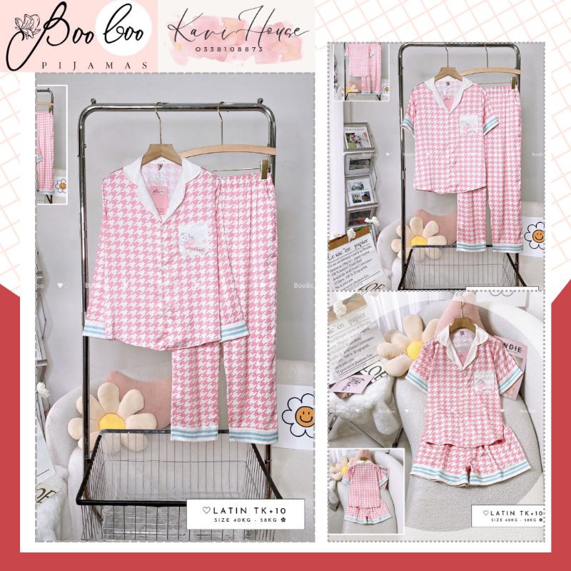 𝑲𝑨𝑽𝑰𝑯𝑶𝑼𝑺𝑬🌻Đồ Bộ Mặc Nhà Pijama 𝑩𝑶𝑶 𝑩𝑶𝑶 Lụa Latin Freesize Hàng Thiết Kế