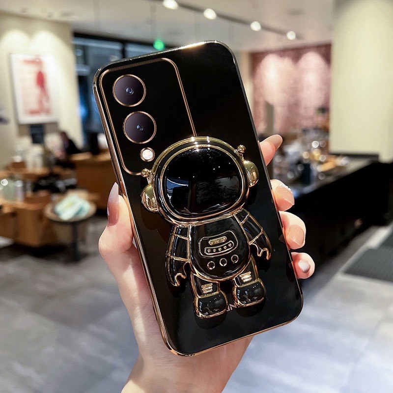 Ốp lưng Vivo Y17s 4G Mềm dẻo có  giá đỡ hình phi hành gia Cho vivo y17s y17s