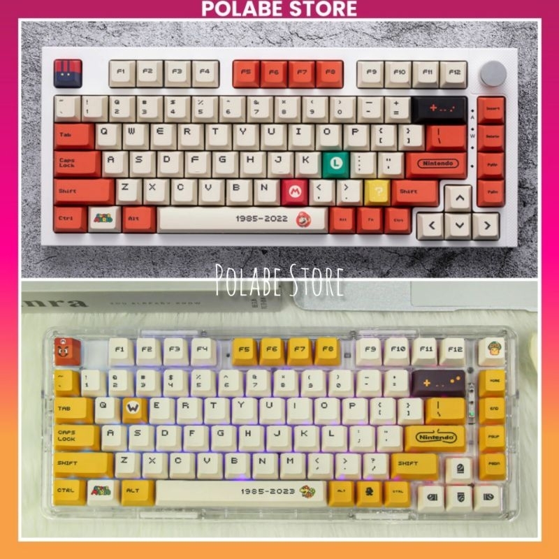 Keycap Mario Morse cherry Profile chất liệu PBT dyesub bàn phím cơ Polabe Store