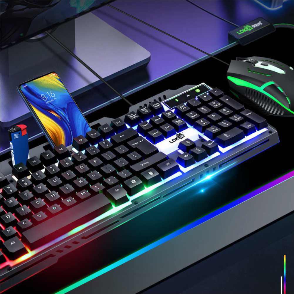 Bàn phím máy tính chơi Gaming V4 led RGB  siêu đẹp chống nước dành cho game thủ văn phòng HÀNG CHÍNH HÃNG