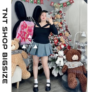 ÁO THUN XOẮN NGỰC TAY DÀI [TNT SHOP BIGSIZE 60KG 90KG]