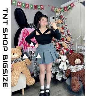 ÁO THUN XOẮN NGỰC TAY DÀI [TNT SHOP BIGSIZE 60KG 90KG]