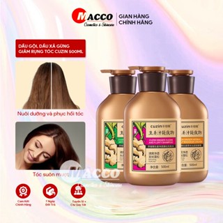 Dầu Gội, Dầu Xả Gừng Giảm Rụng Tóc Cuzin 500ml | Kiểm Soát Dầu Nhờn, Giảm Gàu, Kích Thích Mọc Tóc