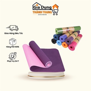 thảm tập YOGA, thảm tập GYM chống trượt tập thể dục 2 lớp không mùi