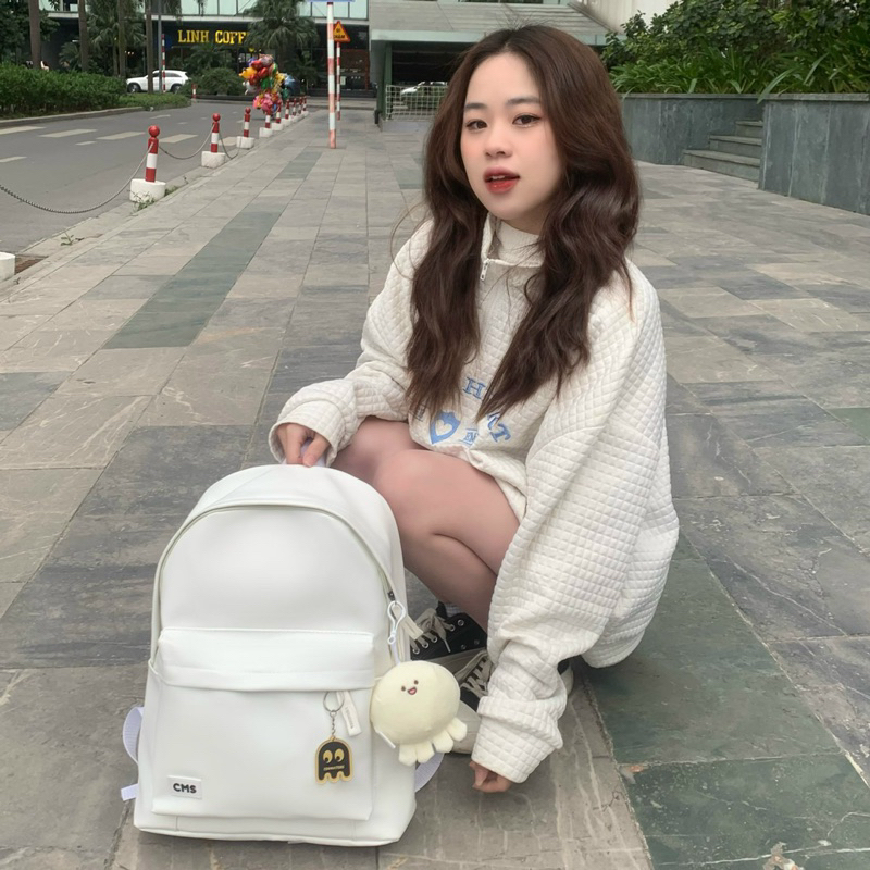 Balo chất liệu da PU dày dặn CMS 2 phối màu basic 🌼 HÀNG CÓ SẴN Da PU | BigBuy360 - bigbuy360.vn