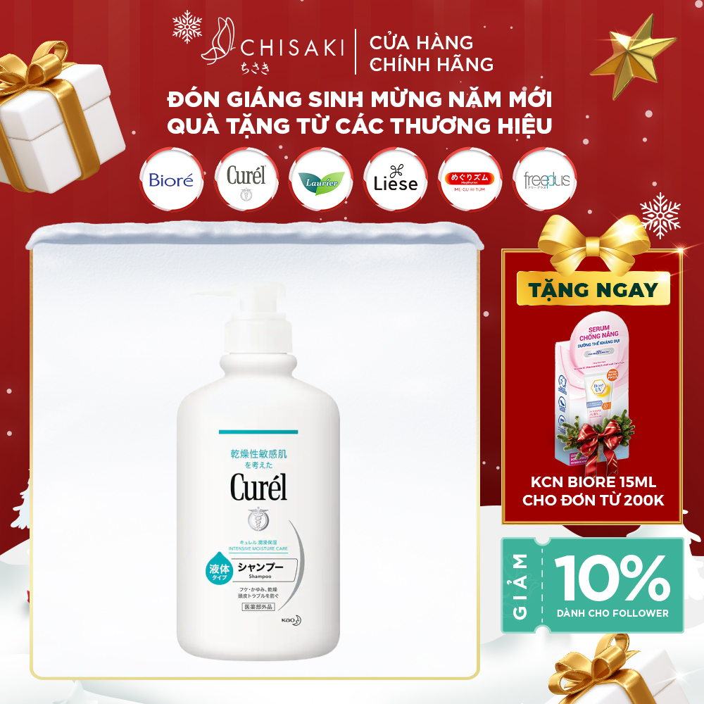 Dầu Gội Curél Cấp Ẩm Chuyên Sâu Cho Tóc & Da Đầu 420ml