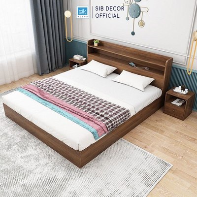 [Chỉ giao lắp tại TP.HCM] Giường Ngủ Gỗ Công Nghiệp GN11 Thương Hiệu SIB Decor