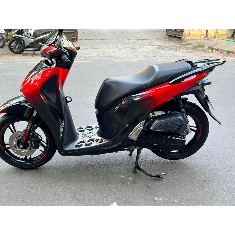 Tem Trùm Xe SH màu Đỏ Đen| Decal 3 lớp chống nước, chống xước, dễ dán