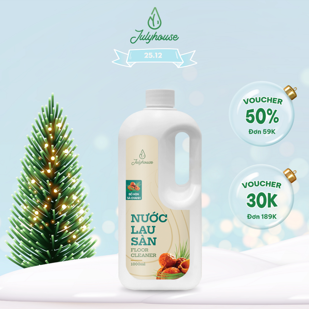 Nước lau sàn nhà đuổi muỗi tinh dầu Sả Chanh - Bồ hòn hữu cơ an toàn cho sức khỏe cả gia đình