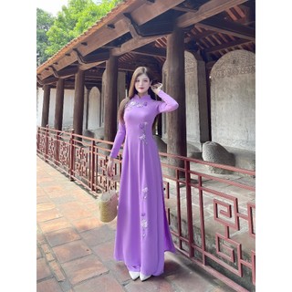 ÁO Dài Truyền Thống Lụa Mỹ MV07