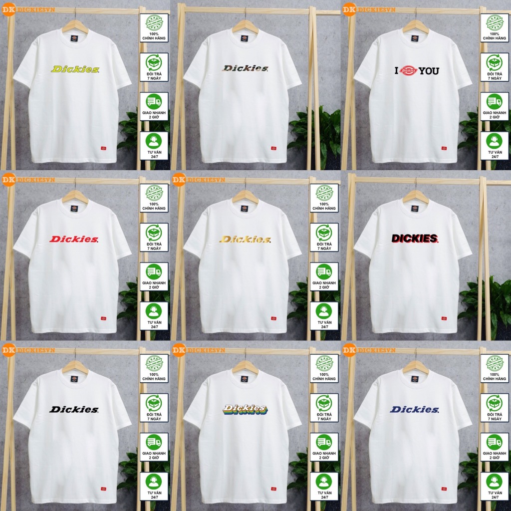 (CHÍNH HÃNG) Tshirt Dickies - Áo Phông dickies Nam Nữ