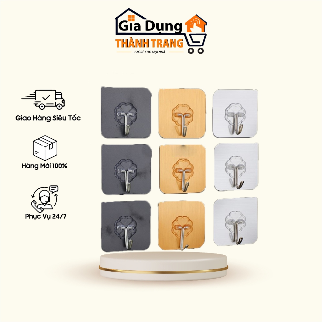 combo 20 Móc dán tường trong suốt [Thánh Chịu Lực]